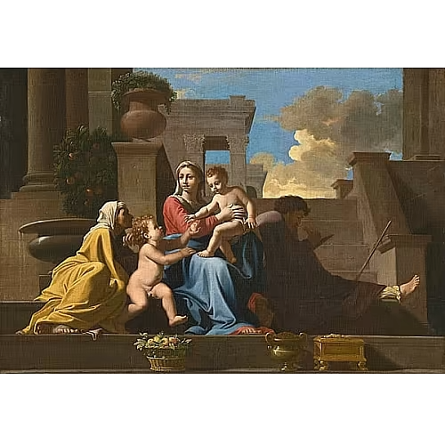 The Holy Family on Steps